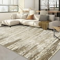 thumbnail image 1 of GlowSol 5'x7' Washable Rugs for Living Room Bedroom Modern Abstract Area Rug Low Pile Soft Foldable Accent Carpet, Brown, 1 of 8