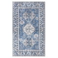 thumbnail image 1 of GlowSol 5'x8' Modern Area Rug Washable Vintage Distressed Persian Area Rugs Traditional Boho Chic Carpet Farmhouse Coffee Table Dining Table Rug, Navy Blue/Gray, 1 of 6