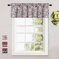thumbnail image 1 of GlowSol 54"W x 15"L Kitchen Valance Curtain Farmhouse Animals Blackout Valance for Small Windows, Brown, 1 Panel, 1 of 8