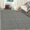 thumbnail image 1 of GlowSol 6'x9' Modern Solid Area Rug Washable Non Slip Low Pile Rug Soft Foldable Thin Accent Rugs for Living Room Bedroom, Gray, 1 of 7