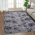 thumbnail image 1 of GlowSol 6x9 feet Modern Area Rug Shag Plush Fluffy Rugs Soft and Comfy Fuzzy Carpet Rugs for Bedroom Living Room Kids Nursery Fluffy Accent Area Rug, Dark Gray, 1 of 7