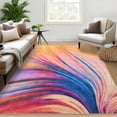 thumbnail image 1 of GlowSol 8' x 10' Area Rug Modern Washable Abstract Rug Soft Low Pile Non Slip Rugs for Living Room Bedroom, Blue/Pink/Multi, 1 of 7