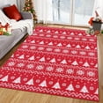 GlowSol 8' x 10' Christmas Area Rug Xmas Machine Washable Rug Indoor ...