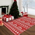 thumbnail image 1 of GlowSol 8' x 10' Christmas Washable Area Rug Xmas Tree and Deer Area Rug Low Pile Non-Slip Accent Rugs for Living Room Bedroom, Red, 1 of 7