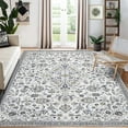 thumbnail image 1 of GlowSol 8' x 10' Floral Area Rug for Living Room Bedroom Retro Distressed Area Rug Traditional Medallion Non-Slip Low Pile Carpet Floor Decoration, Multi Color, 1 of 7