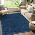 thumbnail image 1 of GlowSol 8' x 10' Large Area Rug for Living Room Bedroom Modern Soft Cozy Shaggy Fluffy Rug Carpet Thick Fuzzy Plush Rug for Home Decoration, Navy Blue, 1 of 6