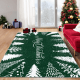 thumbnail image 1 of GlowSol 8' x 10' Large Christmas Tree Pattern Area Rugs Xmas Washable Winter Holiday Carpet Non Slip Low Pile Area Rug for Living Room Bedroom, Green, 1 of 5