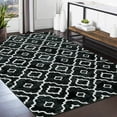 thumbnail image 1 of GlowSol 8'x10' Area Rug Geometric Moroccan Rug Farmhouse Soft Foldable Non-Shedding Non-Slip Rugs for Living Room, Black, 1 of 7