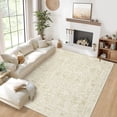 thumbnail image 1 of GlowSol 8'x10' Area Rug Soft Washable Oriental Distressed Rug Non-Slip Low Pile Indoor Carpet for Dining Room Home Office, Beige Camel, 1 of 8