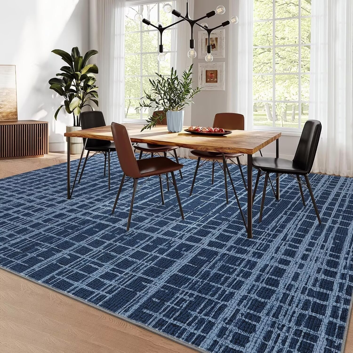 GlowSol 8'x10' Area Rugs for Living Room, Modern Abstract Area Rug Low ...