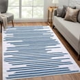 thumbnail image 1 of GlowSol 8'x10' Machine Washable Area Rug Contemporary Berber Stripe Area Rug Bohemian Rug Indoor Floor Carpet for Living Room Bedroom, Blue Lines, 1 of 6