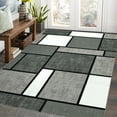thumbnail image 1 of GlowSol 8'x10' Modern Geometric Rug for Living Room Bedroom Contemporary Boxes Rug Low Pile Anti-Slip Carpet Machine Washable Rug, Gray/Multi, 1 of 6