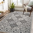 thumbnail image 1 of GlowSol 8'x10' Vintage Boho Area Rug Floral Print Rug Washable Rug Oriental Rug Non-Shedding Stain-Resistant Rugs for Living Room Bedroom, Gray, 1 of 6