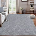 thumbnail image 1 of GlowSol 8x10 Modern Solid Rug for Living Room Jacquard Textured Rug Farmhouse Yarn Dyed Accent Rug Non-Slip Low Pile Rug Carpet Home Floor Decor, Gray, 1 of 6