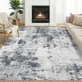 GlowSol 9' x 12' Abstract Area Rug Machine Washable Indoor Stain