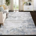 thumbnail image 1 of GlowSol 9' x 12' Large Area Rug Modern Abstract Area Rug Contemporary Foldable Floor Cover Low Pile Non-Slip Rug for Home Office Dorm, Gray/Brown, 1 of 5