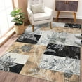 thumbnail image 1 of GlowSol 9' x 12' Large Area Rug Modern Geometric Washable Rug Farmhouse Floral Pattern Rug Inside Floor Carpet Throw Rug for Living Room Bedroom, Light Brown, 1 of 6