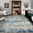 thumbnail image 1 of GlowSol 9'x12' Area Rug Modern Abstract Rug Washable Non-Slip Stain Resistant Rugs Soft Foldable Accent Rugs for Living Room Bedroom, Navy Blue, 1 of 6