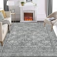 thumbnail image 1 of GlowSol 9'x12' Large Boho Area Rugs for Living Room Bedroom Vintage Distressed Floor Carpet Soft Low Pile Non-Slip Rug, Gray, 1 of 6