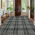 thumbnail image 1 of GlowSol 9'x12' Washable Area Rugs for Living Room Modern Farmhouse Plaid Rug Non-Slip Low Pile Large Rug Floor Cover, Gray, 1 of 8