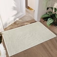 thumbnail image 1 of GlowSol Area Rug 2'x3' Solid Shag Area Rug Soft Indoor Thick Plush Entryway Rug Non-Slip High-Low Pile Floor Mat, Beige, 1 of 5