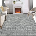 thumbnail image 1 of GlowSol Area Rug 6'x9' Boho Rug Vintage Distressed Rug Foldable Throw Carpet Living Room Bedroom Accent, Gray, 1 of 6
