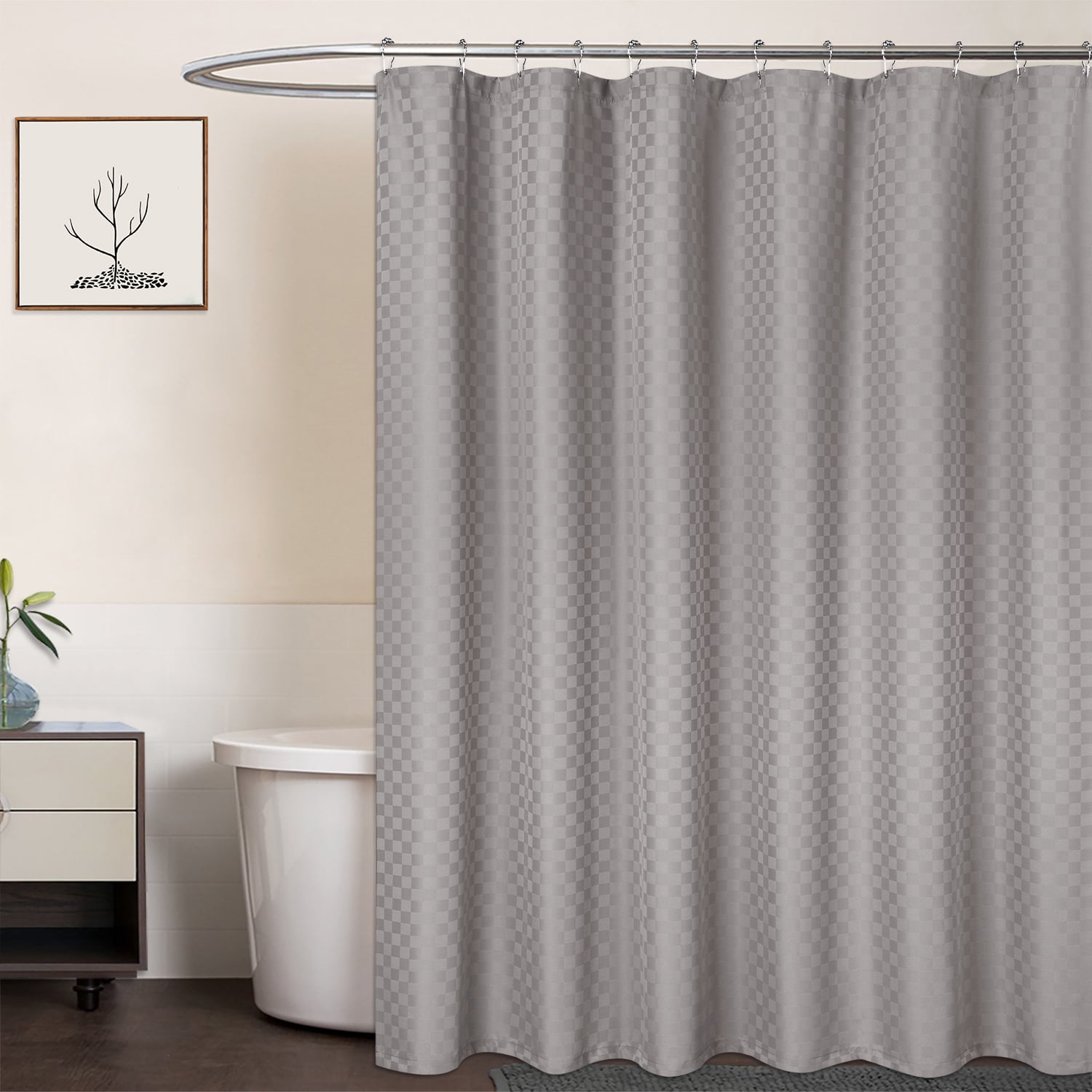 Louis vuitton shower curtains dark beige black full bathroom sets
