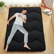 GlowSol Japanese Floor Mattress Futon Mattress Twin Size, Tatami Mat Sleeping Pad Foldable Roll Up Dormitory Mattress Pad for Kids Adults, Gray