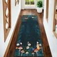 thumbnail image 1 of GlowSol Hallway Runner Rug 2'x6' Kitchen Washable Hallway Non-Slip Bedroom Runner Rug Animal Print Mushroom Forest Print Runners for Laundry, Blue Green, 1 of 8