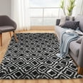 thumbnail image 1 of GlowSol Shag Area Rug 9x12 Large Soft Fluffy Shaggy Rug Geometric Pattern Rug Plush Furry Rug for Living Room Bedroom Non-Slip Rug, Dark Gray, 1 of 6