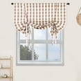 thumbnail image 1 of GlowSol Tie Up Window Curtains Gingham Check Curtains for Living Room Kitchen Curtains Adjustable Tie Up Shade Cafe Window Curtains Rod Pocket, 42×63 Inches, 1 Pcs, 1 of 6