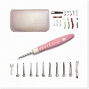 GlowStitch Pro - Illuminated Crochet Set with Ergonomic Handle, Interchangeable Hooks, Silicone Cover, and Leather Case - Perfect for All Your Crocheting Needs!