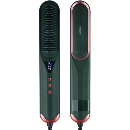 GlowTame Pro 2-in-1 Ionic Styler | Ceramic-Tourmaline Plates, 7-Temp Precision & Anti-Scald Tech for Frizz-Free Curls/Straight Styles (Emerald Green)