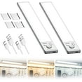 thumbnail image 1 of GlowTrack Motion Light, USB-C Rechargeable Under Cabinet Lighting Wireless 3 Color Temperatures Dimmable Magnetic LED Lights for Kitchen, Wardrobe, Stairs, Closet (9.45in-2), 1 of 8