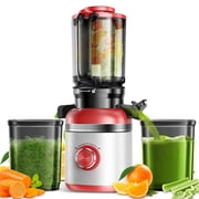 GlowWise Cold Press Juicer Machine 4.35 Extra Wide Feed Chute, Quiet Masticating Juicer for Fruits & Vegetables, Easy to Clean & Assemble, Ideal for Home Kitchens, Healthy Families & Fitness Lovers