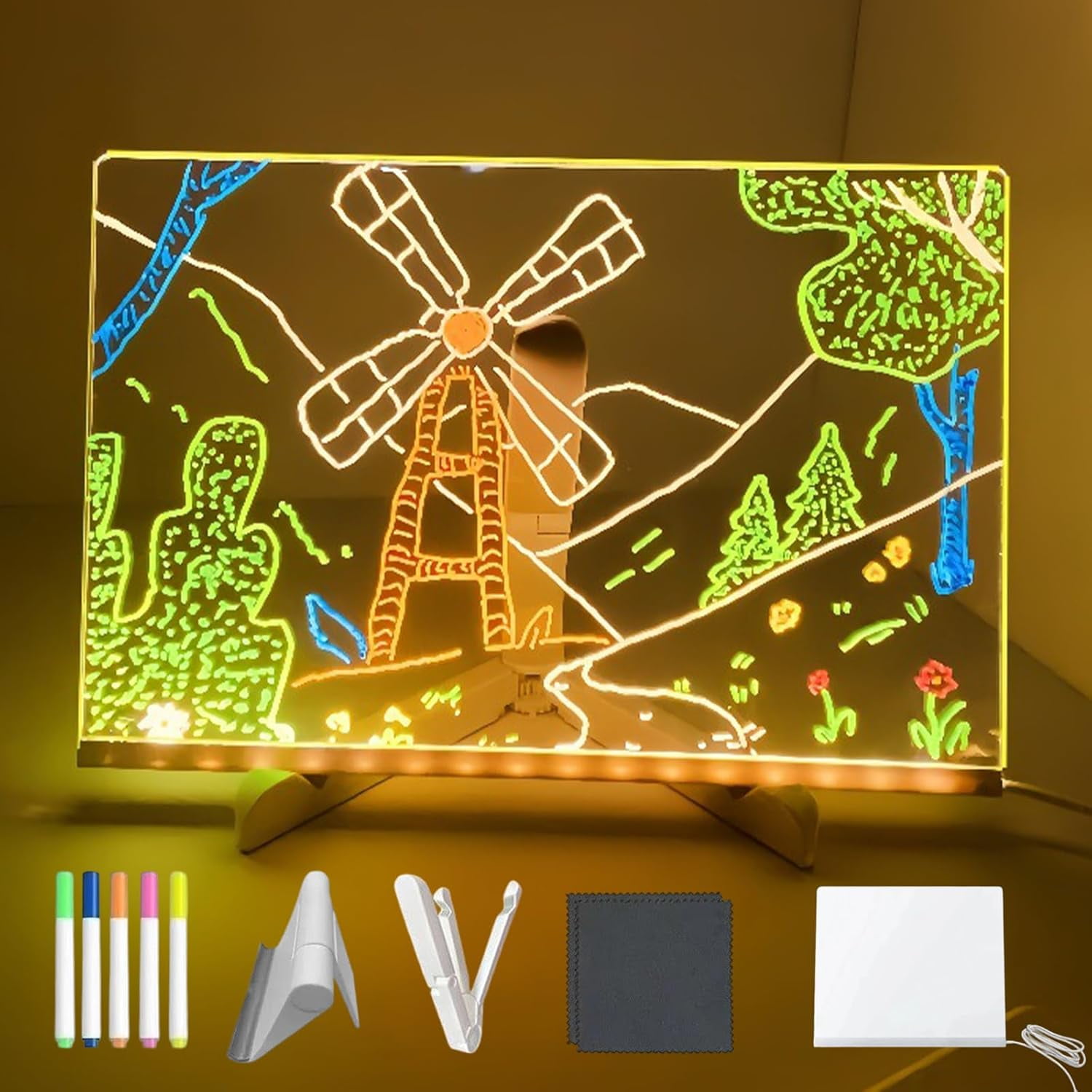 Glowboard - LED Light-Up Writing & Drawing Board, Glowboard LED Drawing ...