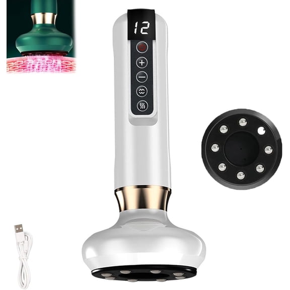 Glowfit Cellulite Massager, Milow Glow Fit Cellulite Massager with Suction, Handheld Anti Cellulite Massage Tool with 12 Levels, Cellulite Massage for Neck, Legs (Grey)