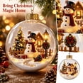 thumbnail image 1 of Glowing 3D Christmas Story Ornament, 3.9" Warm LED Light Miniature Winter Scene Hanging Bauble, Christmas Tree Hanging Decor Ball, Holiday Home & Party Decoration for Window, 1 of 6
