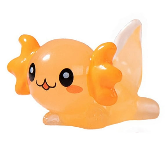Glowing Axolotl Miniatures 10-Pack Aquarium Decor Fish Tank Ornaments Resin Figurines Cartoon-Inspired 2.6*2.3cm Multi-Color