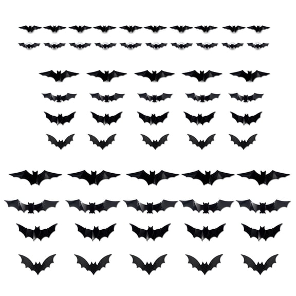 Glowing Bat Clings Adhesive PVC Stickers with LED Light Realistic Bat Wall Decals Halloween Decoration for Window Wall