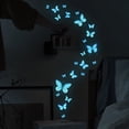 thumbnail image 1 of Glowing Blue Butterfly Wall Sticker Butterfly Sticker Bedroom Decoration, 1 of 6