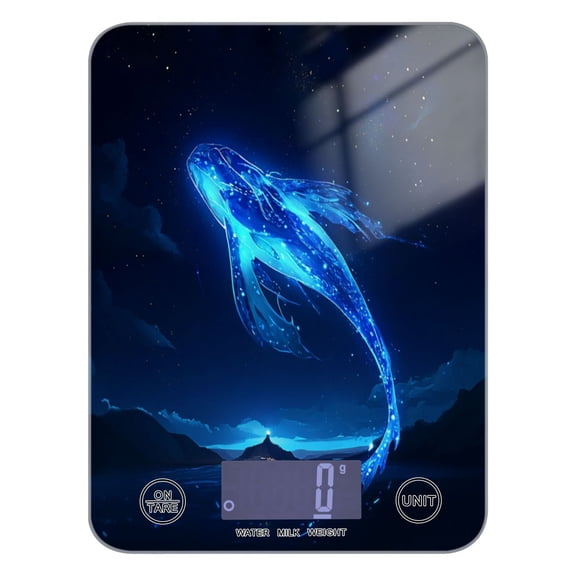 Glowing Blue Creature Food Scale Digital Kitchen Scale Waterproof Grams Ounces lbs for For Baking and Cooking