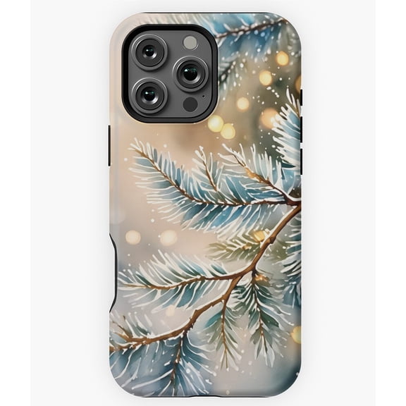 Glowing Bokeh Lights Pine Branches Phone Case for iPhone 16 15 14 13 12 11 Pro Max