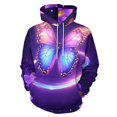 thumbnail image 1 of Glowing Butterfly in Space-2 3d Sweatshirts Hoodie Fashion Casual Personality Men's Women Street Hoodie Pullovers Long Sleeve Comfortable Top, 1 of 6