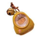 Glowing Capybaras themed Keyring With LED Lamp Cartoon Night Light Keyring Handmade Schoolbag Charm Ornament