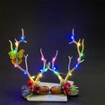 thumbnail image 1 of Glowing Christmas Antler Hair Clips Headband Set, Light Up Hair Accessories for Parties, Mori Style Headpiece, Event Decor Props, Women Festive Hair Bands(A), 1 of 9