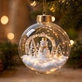 thumbnail image 1 of Glowing Christmas Ball Ornament LED Light-Up 3D Winter Scene Hanging Decor for Christmas Tree Home Party Christmas Gift 3.15In, 1 of 7