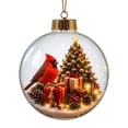 thumbnail image 1 of Glowing Christmas Diorama Ornament, 3D Red Cardinal Bird Sphere Diorama with LED Lights for Tree Ceiling Window Fireplace Mantel Holiday Home Decor(Red), 1 of 6