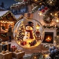 thumbnail image 1 of Glowing Christmas Diorama Ornament - Christmas Ornaments Decorations，Set | Light-Up Mini Holiday Scene with Warm LED Light, Festive Keepsake Gift for Home Christmas Party Decoration, 1 of 8