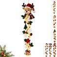 thumbnail image 1 of Glowing Christmas Door Hanger 6 Festive Lighted Designs Vertical Display, 1 of 9